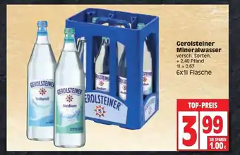 Edeka Gerolsteiner Mineralwasser  6x1L Angebot