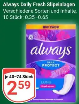 Globus Always Daily Fresh Slipeinlagen Angebot