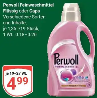 Globus Perwoll Feinwaschmittel Flüssig oder Caps Angebot