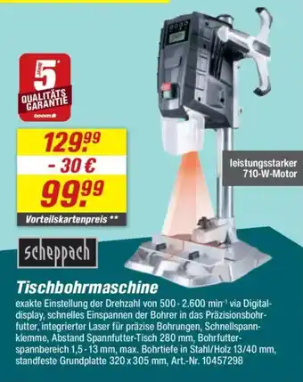 toom Baumarkt scheppach Tischbohrmaschine Angebot