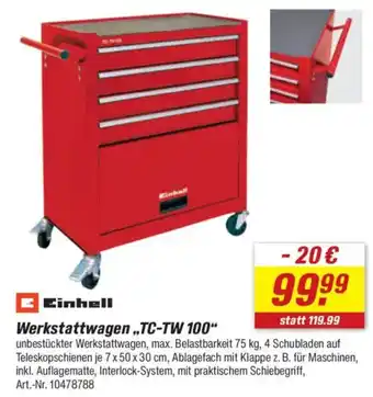 toom Baumarkt Einhell Werkstattwagen „,TC-TW 100" Angebot