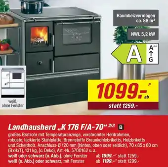 toom Baumarkt Landhausherd ,,K 176 F/A-70" 2/3 B Angebot
