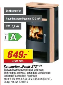toom Baumarkt Kaminofen „Pamir STS" Angebot