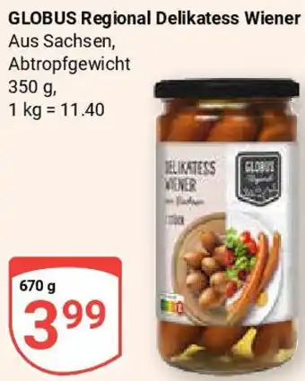 Globus GLOBUS Regional Delikatess Wiener Angebot