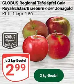 Globus GLOBUS Regional Tafeläpfel Gala Royal/Elstar/Braeburn oder Jonagold Angebot