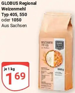 Globus GLOBUS Regional Weizenmehl Typ 405, 550 oder 1050 Angebot