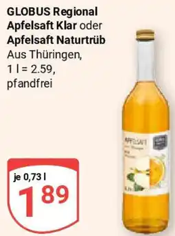 Globus GLOBUS Regional Apfelsaft Klar oder Apfelsaft Naturtrüb Angebot