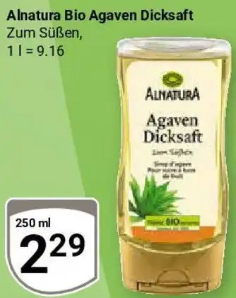Globus Alnatura Bio Agaven Dicksaft Angebot