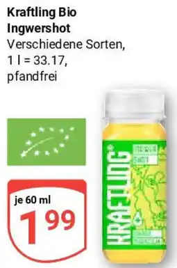 Globus Kraftling Bio Ingwershot Angebot
