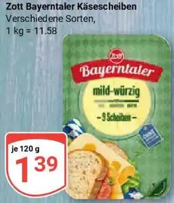 Globus Zott Bayerntaler Käsescheiben Angebot