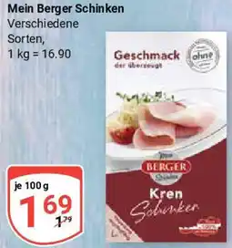 Globus Mein Berger Schinken Angebot