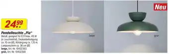 toom Baumarkt Pendelleuchte „Pia“ Angebot