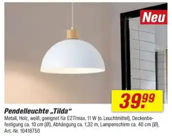 toom Baumarkt Pendelleuchte „Tilda" Angebot