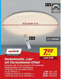 toom Baumarkt Deckenleuchte ,,Lola" mit Sternenhimmel-Effekt Angebot