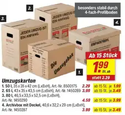 toom Baumarkt Umzugsbox 50L Angebot