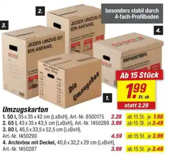 toom Baumarkt Umzugsbox 50L Angebot