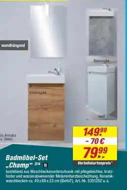 toom Baumarkt Badmöbel-Set „Champ" Angebot