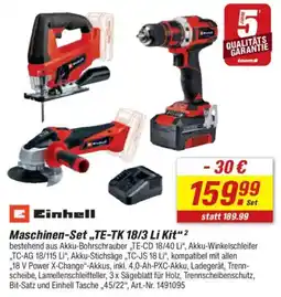 toom Baumarkt Einhell Maschinen-Set,,TE-TK 18/3 Li Kit" 2 Angebot