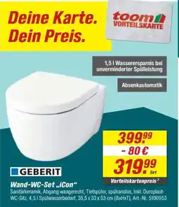 toom Baumarkt GEBERIT Wand-WC-Set „,iCon" Angebot