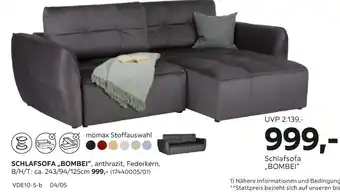 Mömax Mömax schlafsofa bombei Angebot