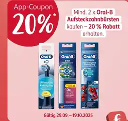 Rossmann Oral-b 20% app-coupon Angebot