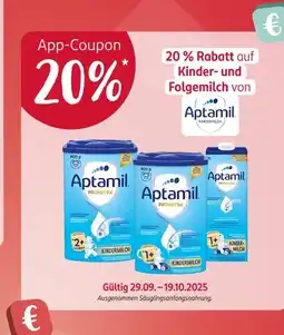 Rossmann Aptamil 20 % app-coupon Angebot