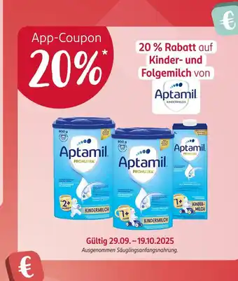 Rossmann Aptamil 20 % app-coupon Angebot
