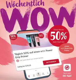 Rossmann E.l.f. 50% rabatt Angebot