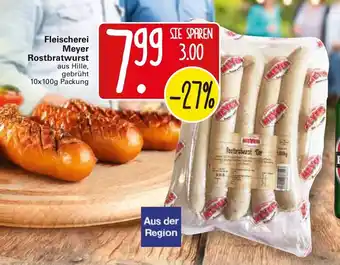 WEZ Fleischerei Meyer Rostbratwurst 10x100g Angebot