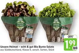 Edeka Neukauf Unsere Heimat - echt & gut Bio Bunte Salate Angebot