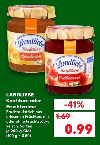 Kaufland Landliebe Konfitüre oder Fruchtcreme Angebot