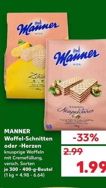 Kaufland Manner Waffel Schnitten oder Herzen Angebot