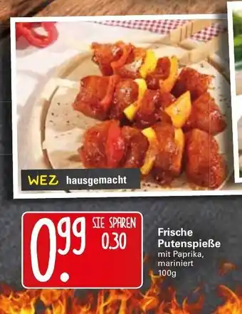 WEZ Frische Putenspieße 100g Angebot