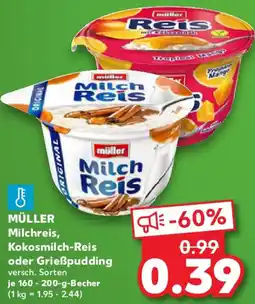 Kaufland MÜLLER Milchreis, Kokosmilch-Reis oder Grieẞpudding Angebot