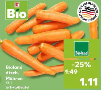 Kaufland Bioland dtsch. Möhren Angebot