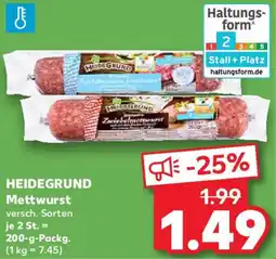 Kaufland HEIDEGRUND Mettwurst Angebot