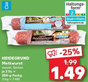 Kaufland HEIDEGRUND Mettwurst Angebot