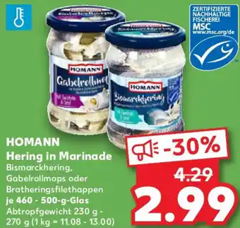 Kaufland HOMANN Hering in Marinade Angebot