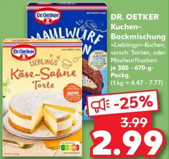 Kaufland DR. OETKER Kuchen- Backmischung Angebot