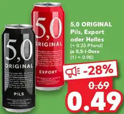 Kaufland 5,0 ORIGINAL Pils, Export oder Helles Angebot