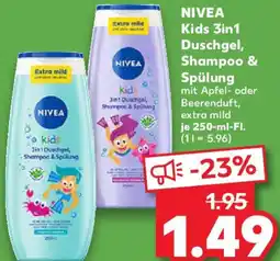 Kaufland NIVEA Kids 3in1 Duschgel, Shampoo & Spülung Angebot