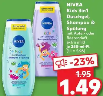 Kaufland NIVEA Kids 3in1 Duschgel, Shampoo & Spülung Angebot