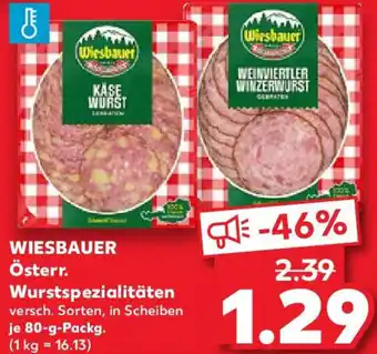 Kaufland WIESBAUER Österr. Wurstspezialitäten Angebot