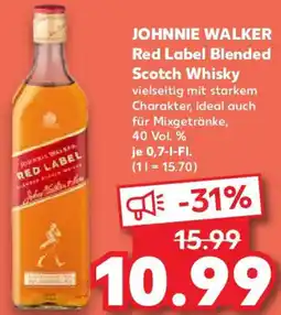 Kaufland JOHNNIE WALKER Red Label Blended Scotch Whisky Angebot
