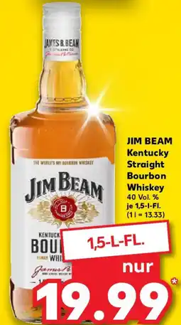 Kaufland JIM BEAM Kentucky Straight Bourbon Whiskey Angebot