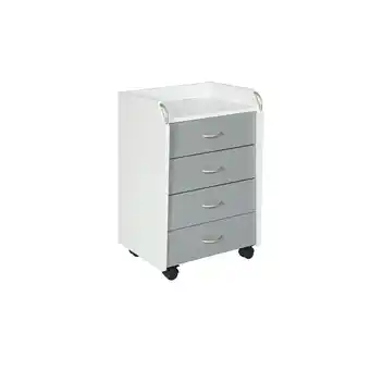 Netto Marken-Discount Inter Link Rollcontainer Pronti 4 Schubladen - versch. Farben - Weiss und grau Angebot