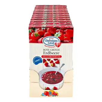Netto Marken-Discount Christians Grod Rote Grütze Erdbeere 500 g, 12er Pack Angebot