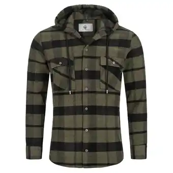 Netto Marken-Discount Rock Creek Hemd Kariertes Hemd mit Kapuze Regular Fit Angebot
