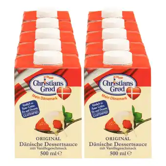 Netto Marken-Discount Christians Grod Dänische Dessertsauce Vanille 500 ml, 10er Pack Angebot