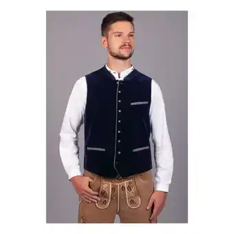 Netto Marken-Discount Trachten Weste Ludwig Samt Blau Angebot